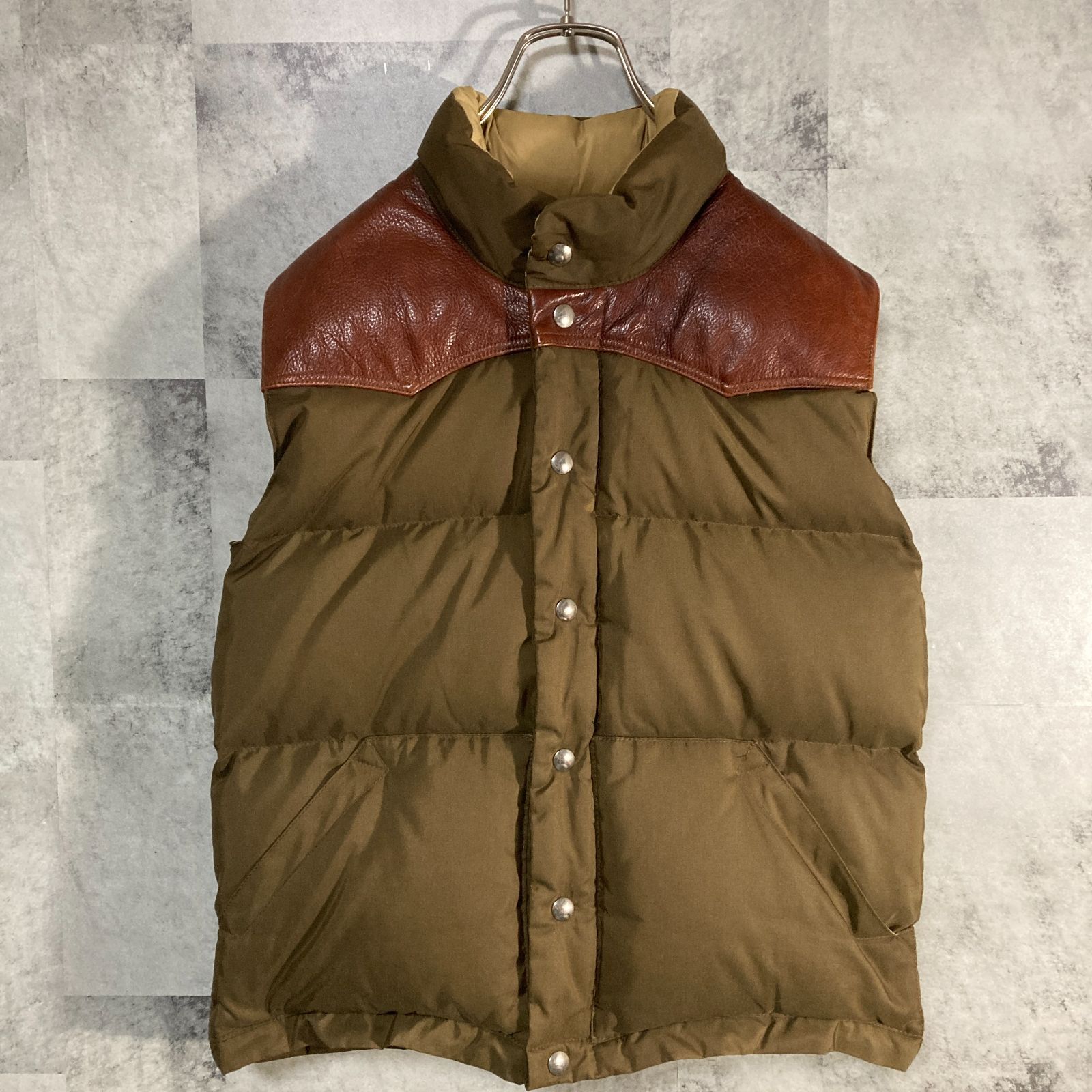 Crescent Down Works ブラウン ダウンベスト S