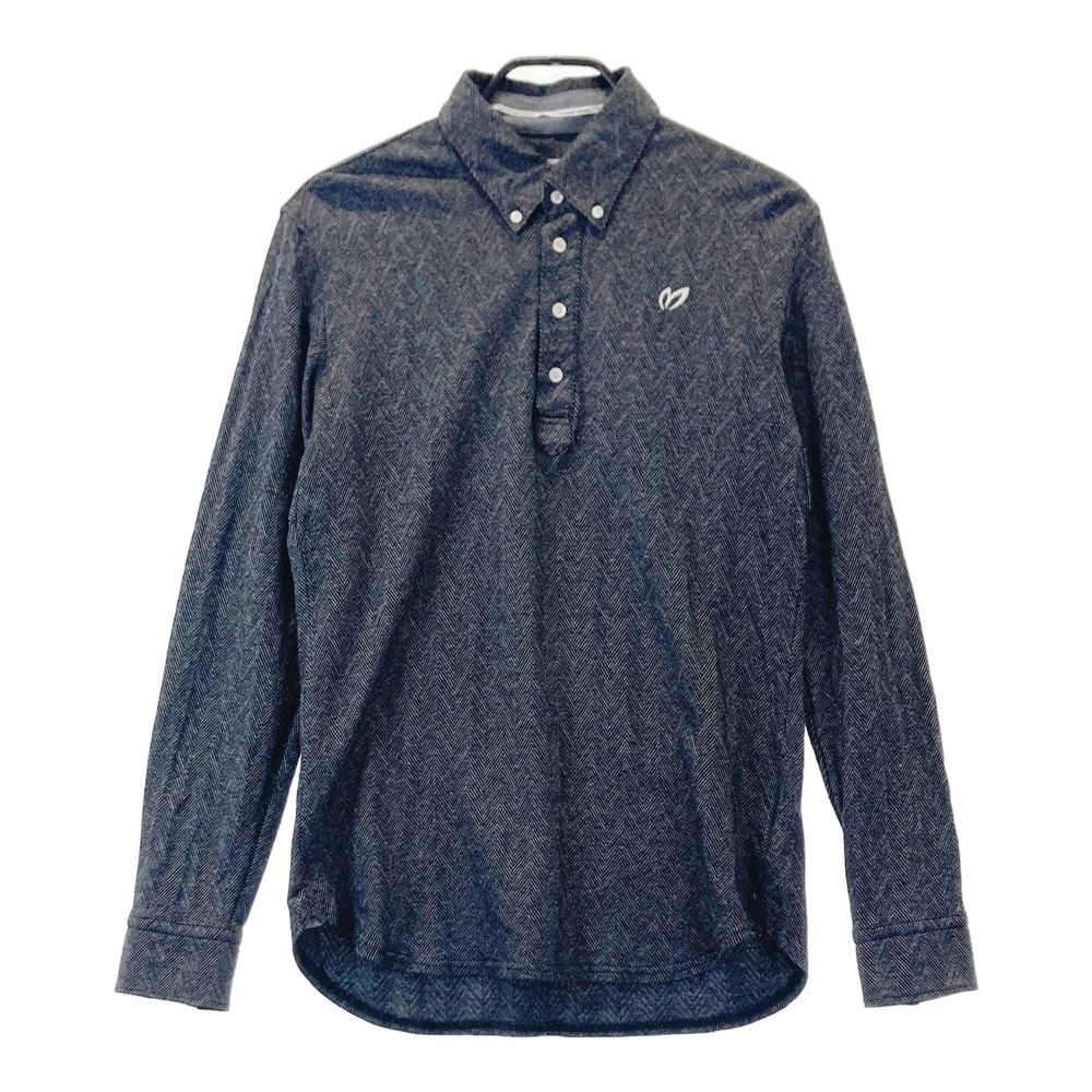 ○★新品未使用　マスターバニーエディション　ロゴ総柄　長袖ポロシャツ　1　茶系 サイズ：5 MASTER BUNNY EDITION マスターバニーエディション 長袖