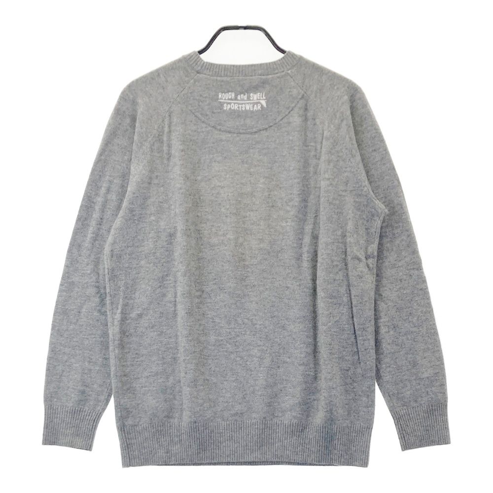 サイズ L ROUGH-SWELL ラフアンドスウェル RSM-18209 ウール ニットセーター ニコちゃん グレー系 240101554023 ゴルフウェア メンズ ストスト
