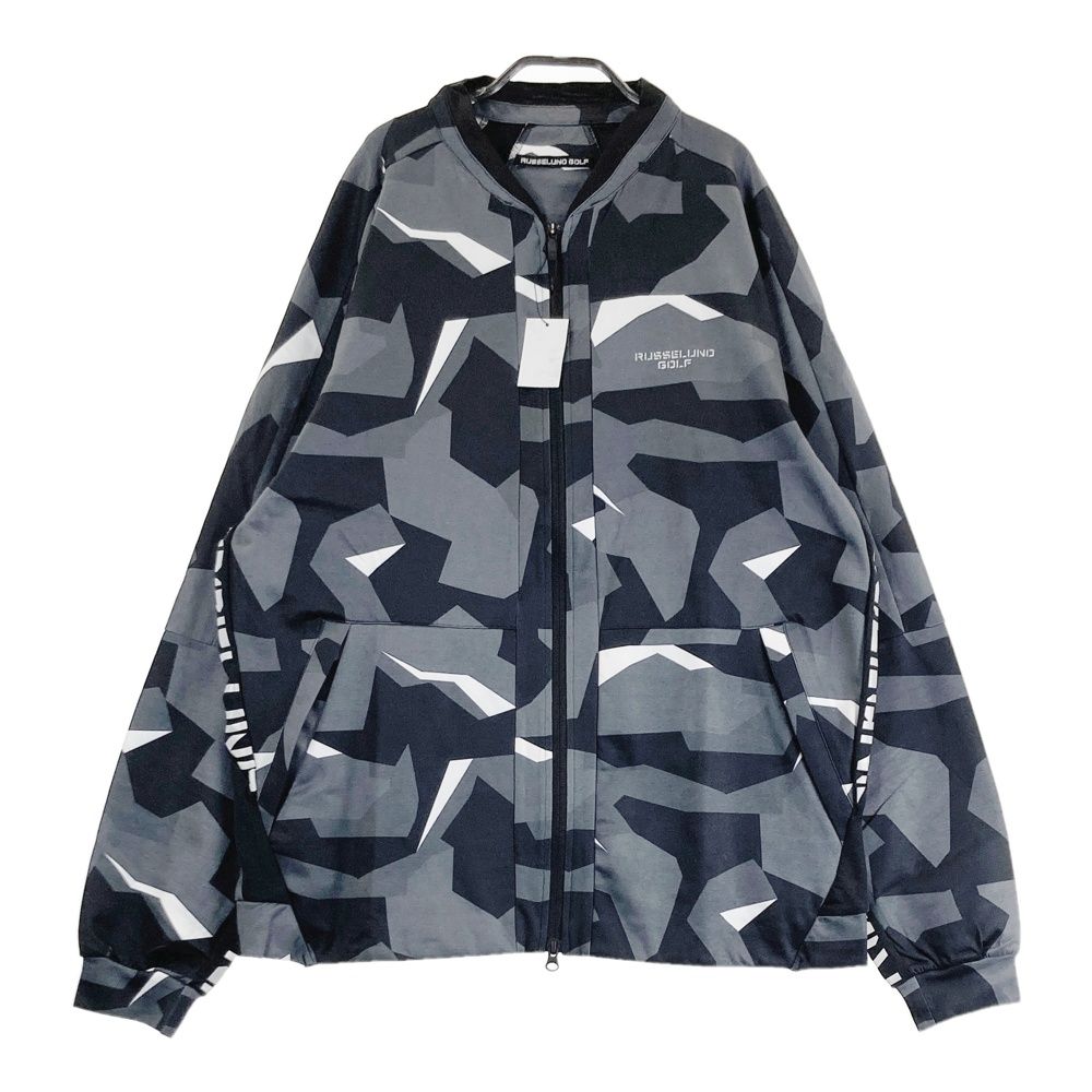 サイズ 7 RUSSELUNO ラッセルノ サイドロゴ 長袖ジップジャケット 総柄 グレー系 240101555234 ゴルフウェア メンズ ストスト
