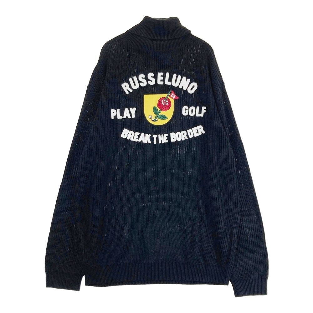 サイズ 7 RUSSELUNO ラッセルノ ルチャ タートルネック長袖ニットセーター ブラック系 240101555244 ゴルフウェア メンズ ストスト