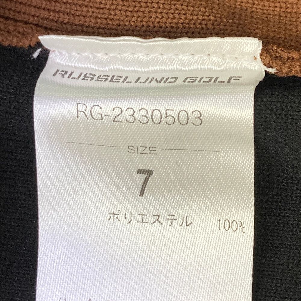 サイズ 7 RUSSELUNO ラッセルノ 刺繍入り モックネック長袖ニットセーター ブラウン系 240101555246 ゴルフウェア メンズ ストスト LLC-HASEGAWATOSO_COM