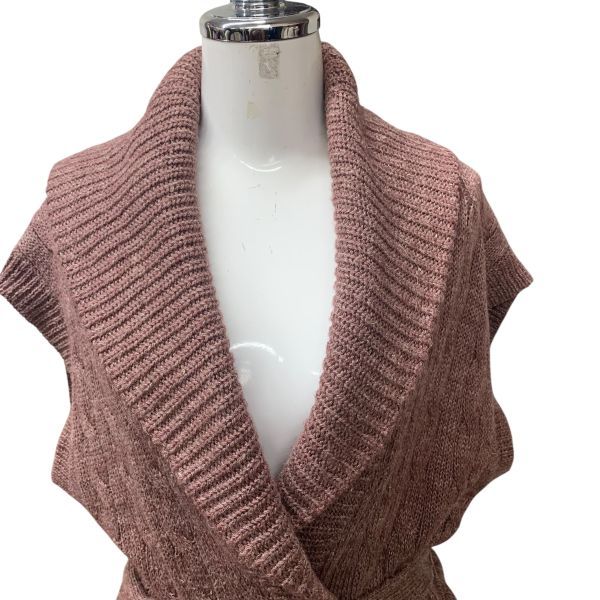 【保障できる！】 ラルフローレン Ralph Lauren ベスト 袖無し ニット ガウン カーディガン ショール 麻 アルパカ S 7号 レディース H5Y017 季節感