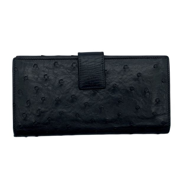 ● グッチ GUCCI ホースビット ウォレット 長財布 金具ゴールドカラー カード入れ 小銭入れ 札入れ 黒 レザー レディース 5E265