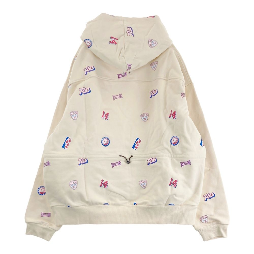 サイズ 7 RUSSELUNO ラッセルノ ルチャ 長袖フーディ パーカー 総柄 ベージュ系 240101555257 ゴルフウェア メンズ ストスト