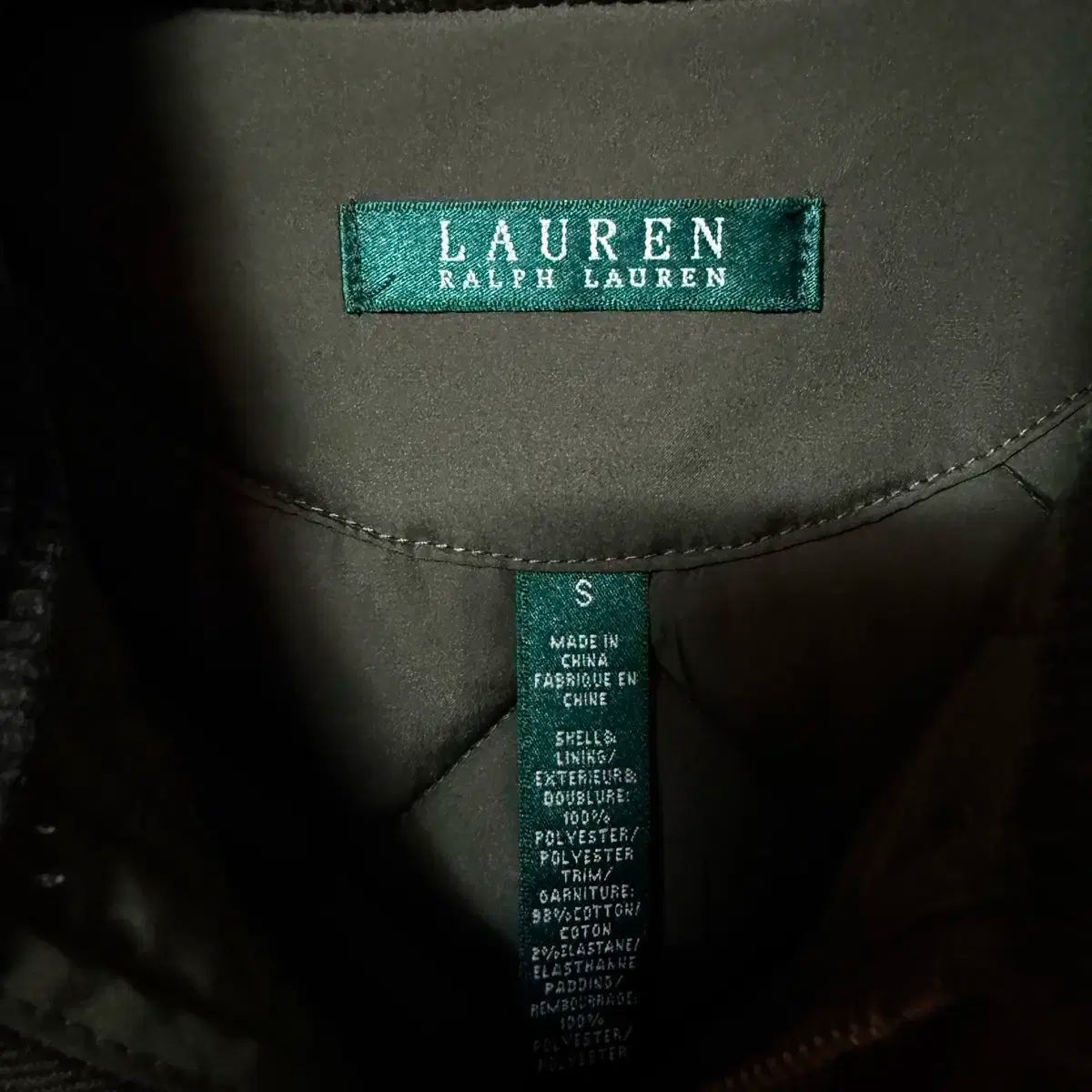 S 90 ローレン ラルフローレン レディース キルティング 軽量ダウン ハンティングジャケット カーキ GULLKHAN_COM