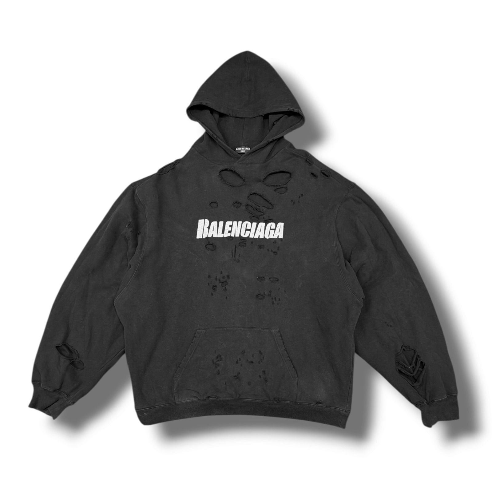 国内正規 BALENCIAGA 21SS Caps Destroyed Hoodie キャップス