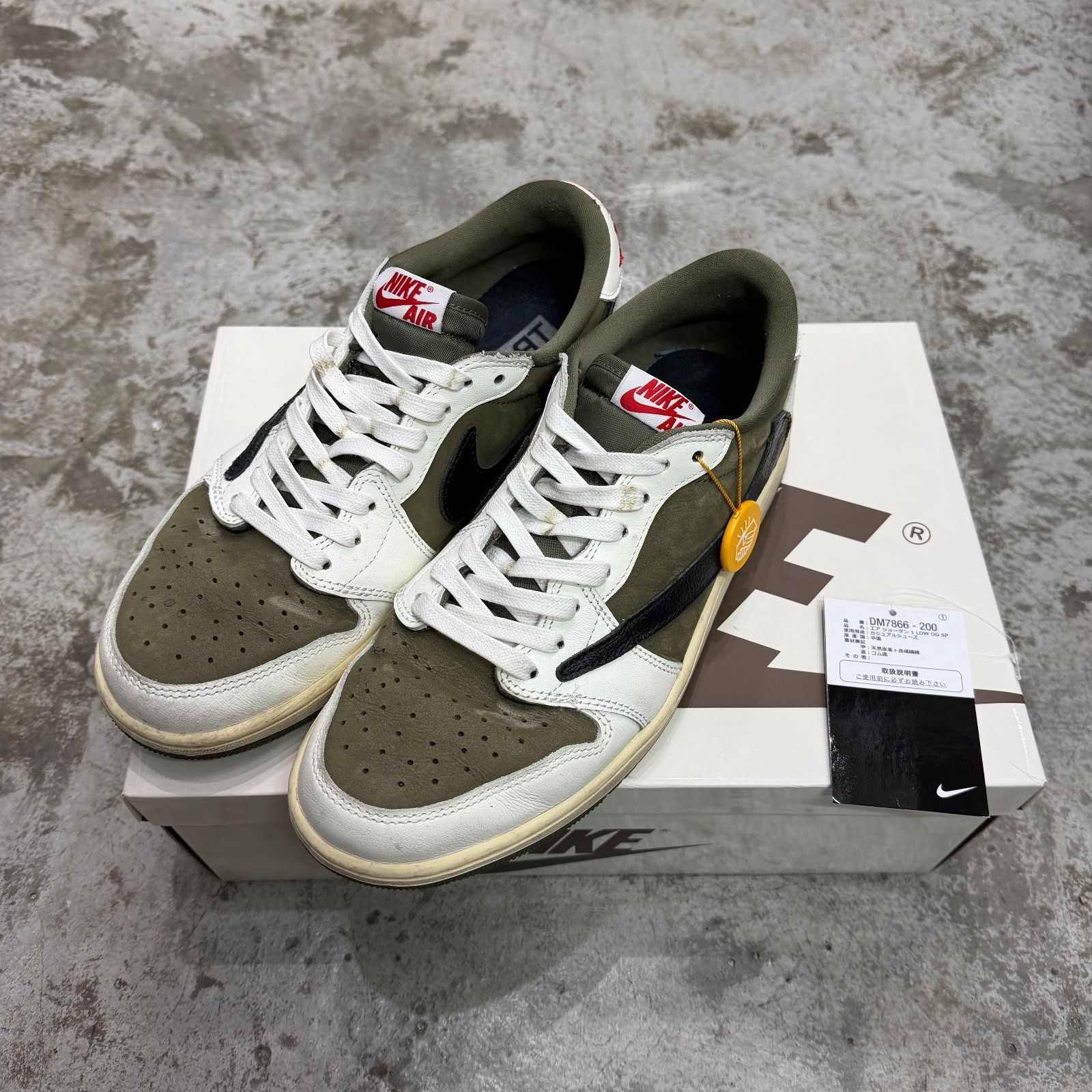 国内正規 Travis Scott NIKE Air Jordan 1 Low OG SP Reverse Olive 