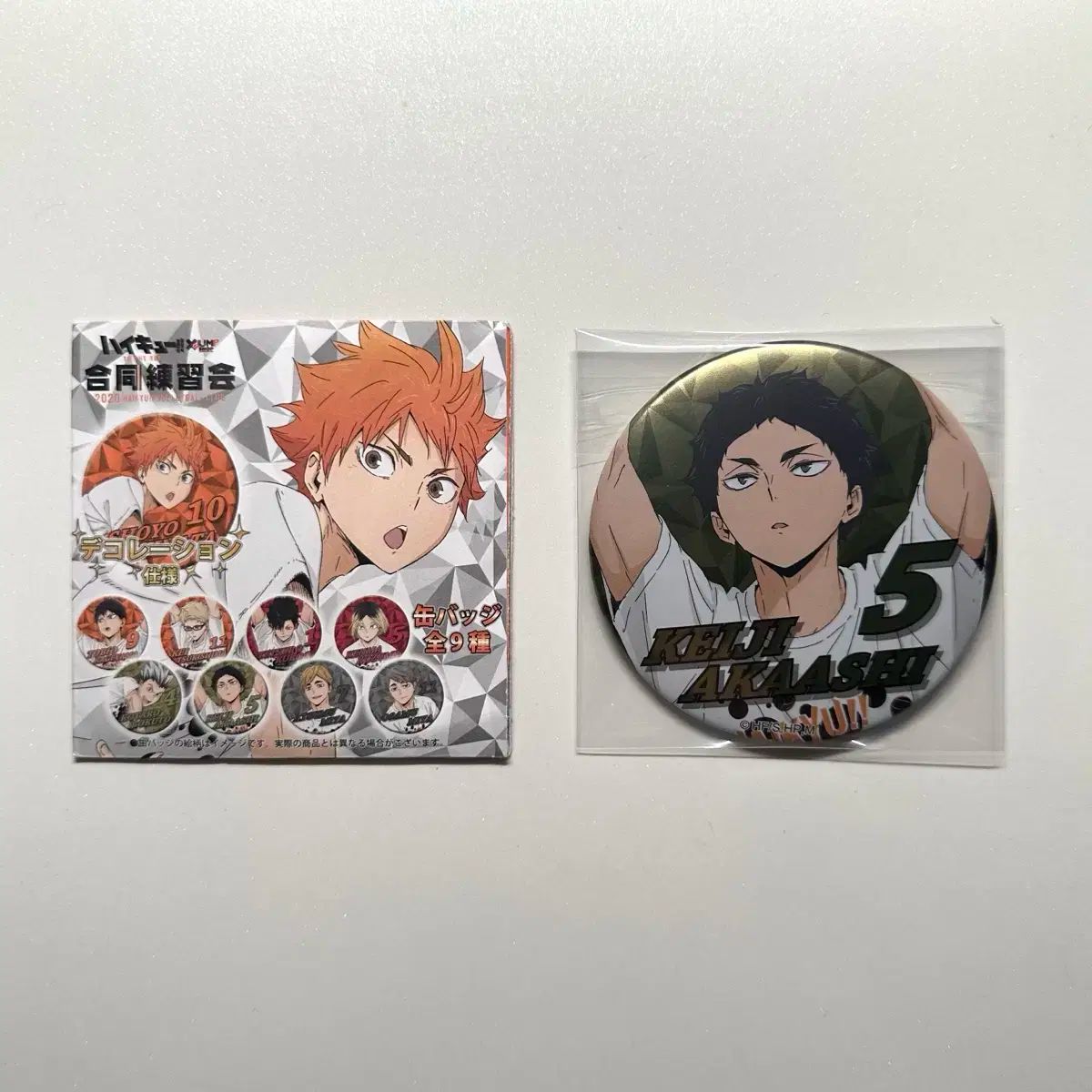 ハイキュー J-WORLD JW 合同体育祭 オーバル缶バッジ 研磨 日向
