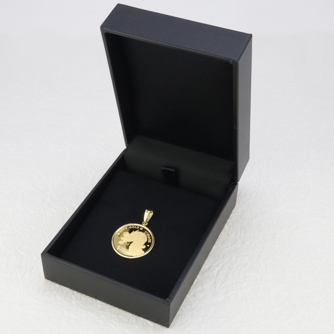  コイン ペンダント ドラゴン 純金 1|10オンス 18金 品 ネックレス アクセサリー
