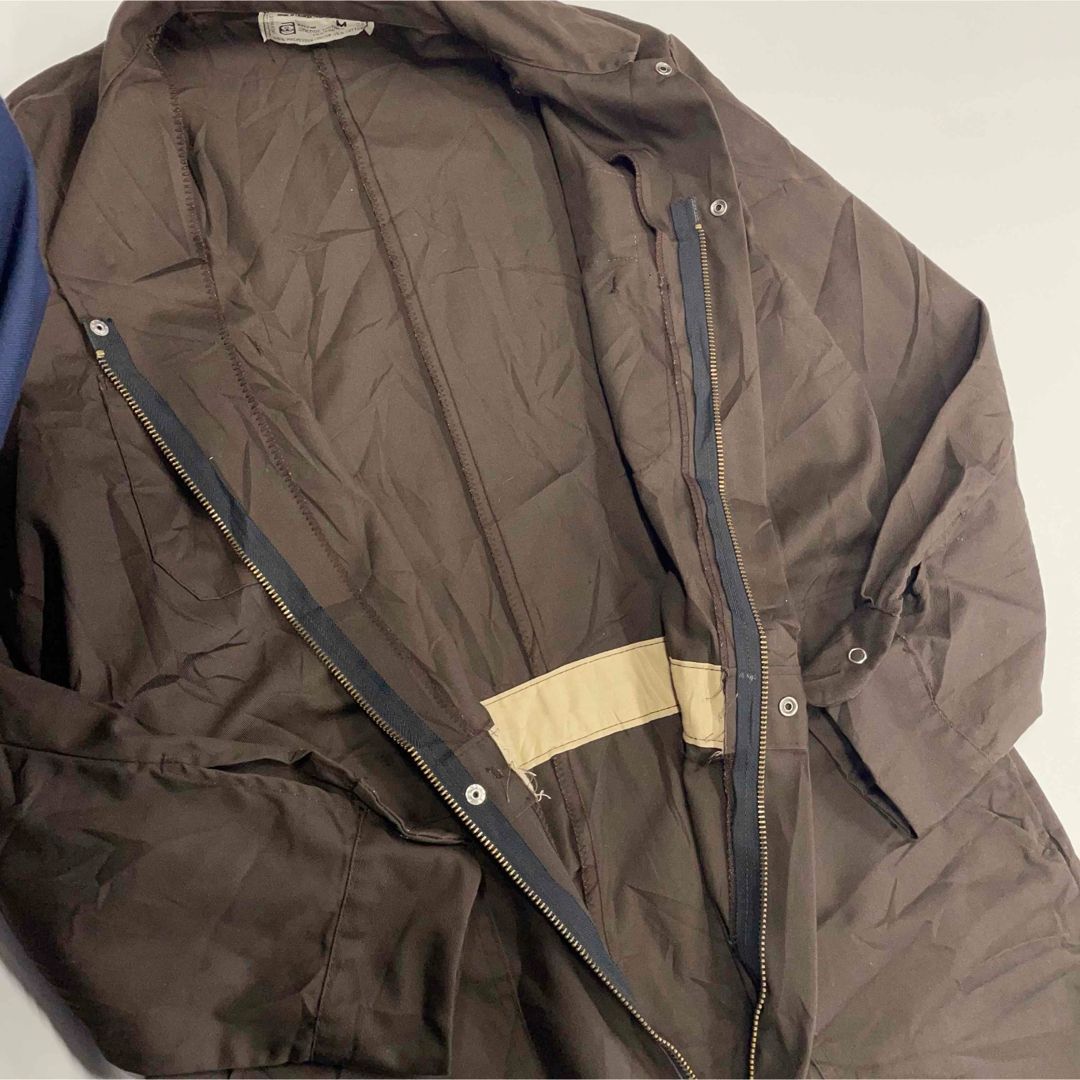  カナダ製 70〜80’s ヴィンテージ ワークつなぎ 刺繍ロゴ メンズM オーバーオール つなぎ パンツ