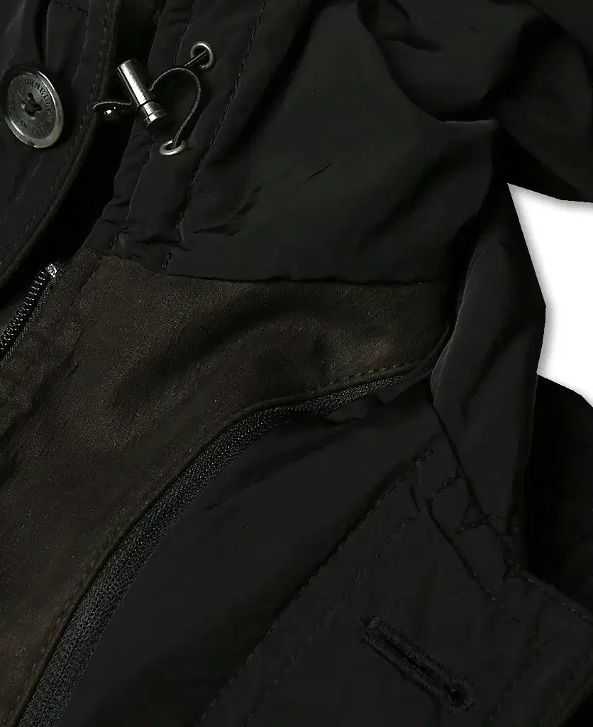 コルネリアーニ Corneliani ブラック トレンディ フード ダウン コート