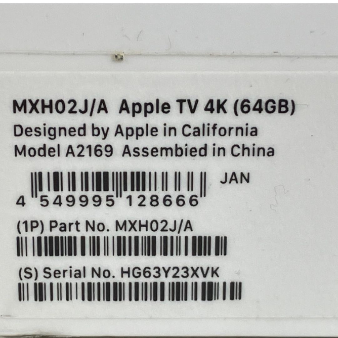 Apple アップル MXH02J A Apple TV 4K 第2世代 64GB Y10586751