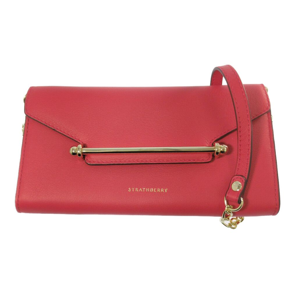 STRATHBERRY ストラスベリー ウォレットチェーン財布 レッド 翌日配送可 ♀ S レディース 595753