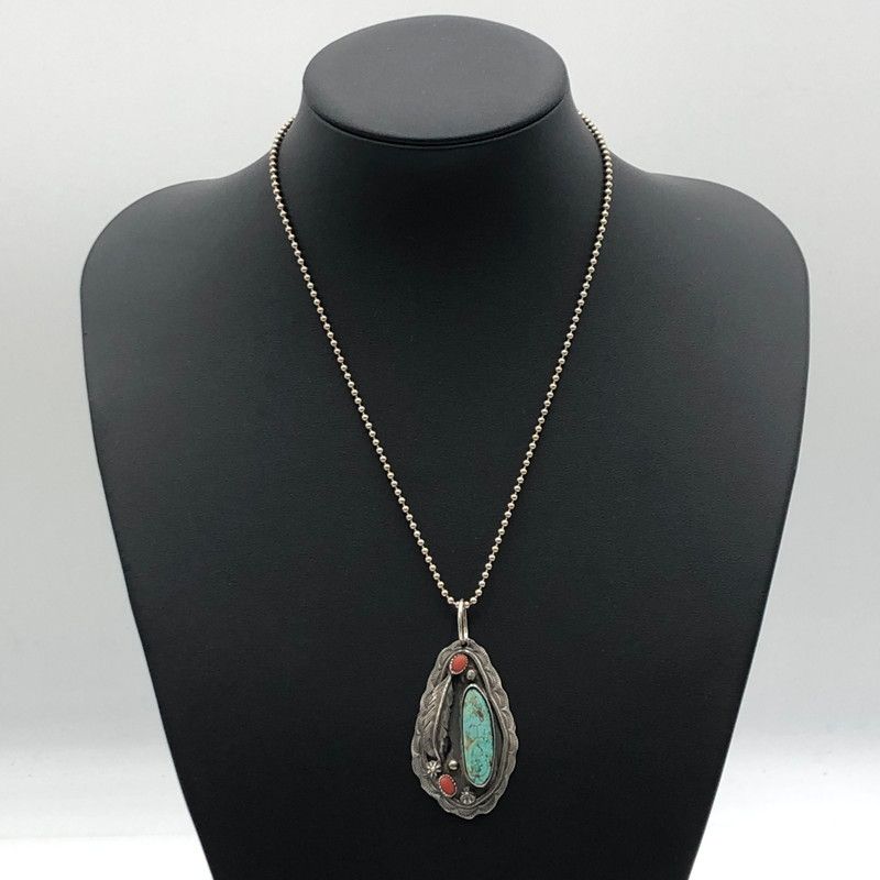 品 BIG HAND ビッグハンド 3D NECKLACE TOP 3D ネックレス トップ アクセサリー ジュエリー ターコイズ 192-251106-ts-18-tei