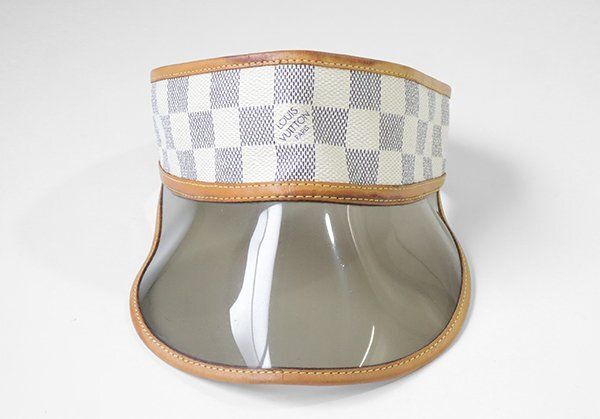 LOUIS VUITTON ◆ サンバイザー ダミエアズール ブラウン スポーツ 日よけ ルイヴィトン ◆G102