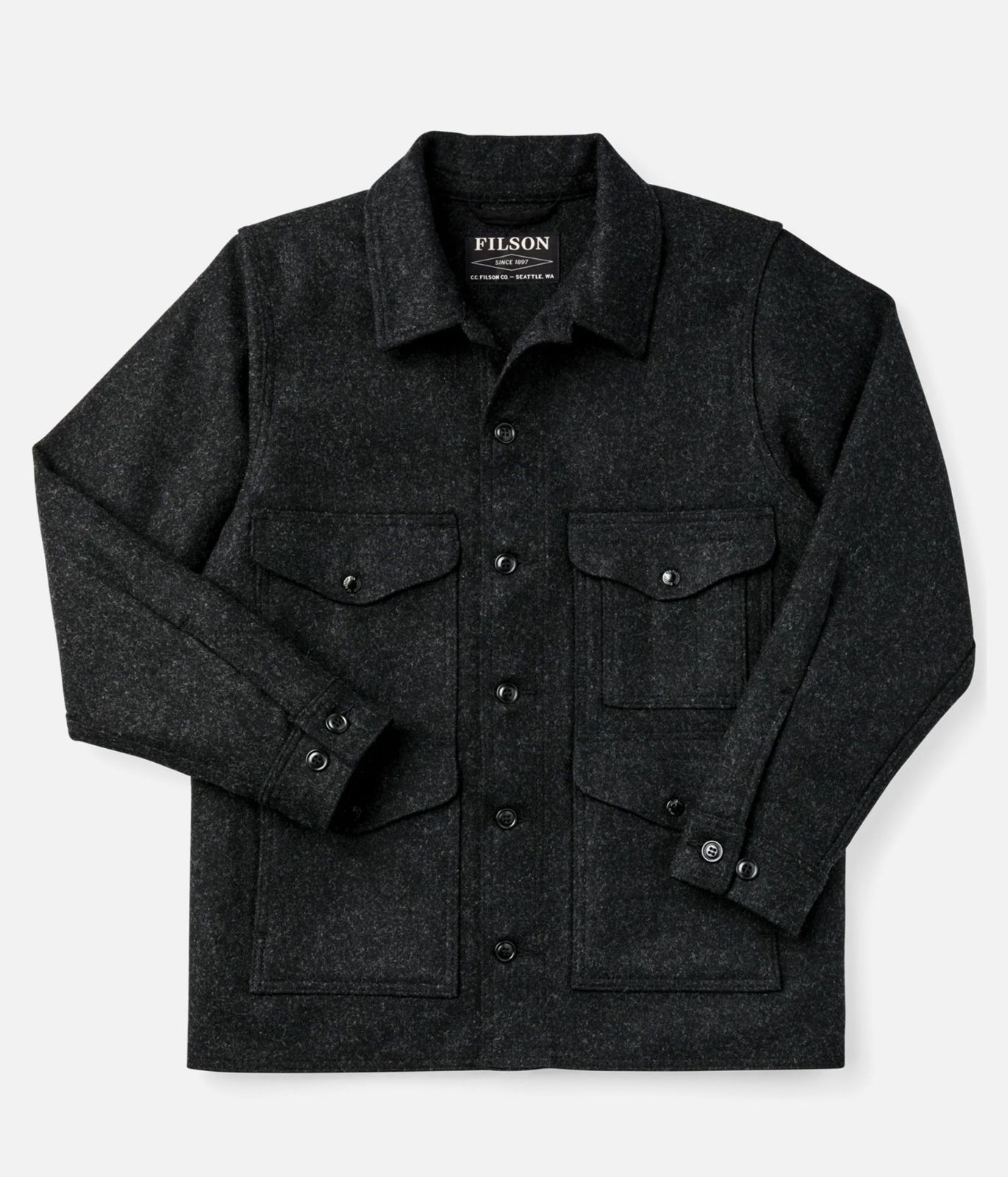 FILSON | MACKINAW WOOL CRUISER JACKET CHARCOAL