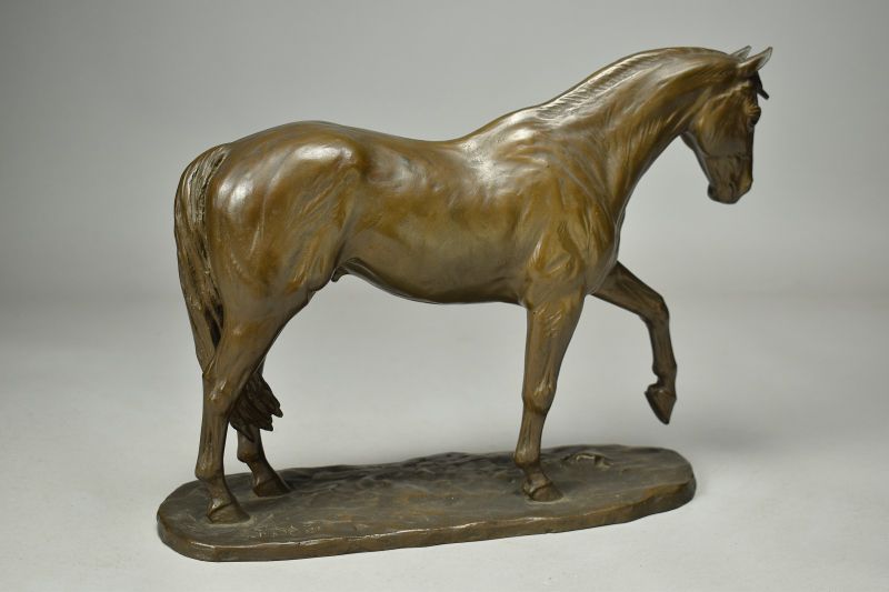 蔵A5655 伊藤國男 ブロンズ 馬 置物