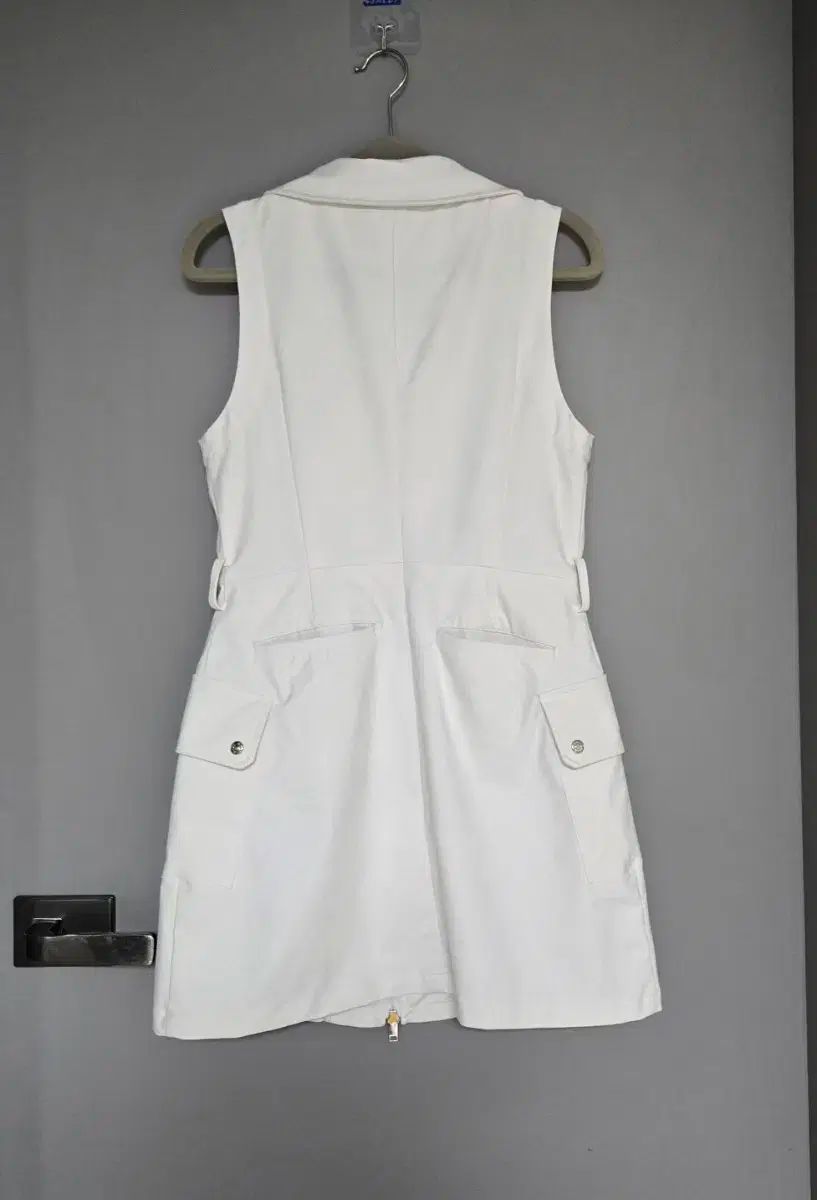 0313 MICK 白 ジッパー 半袖 ミニ ONE PIECE