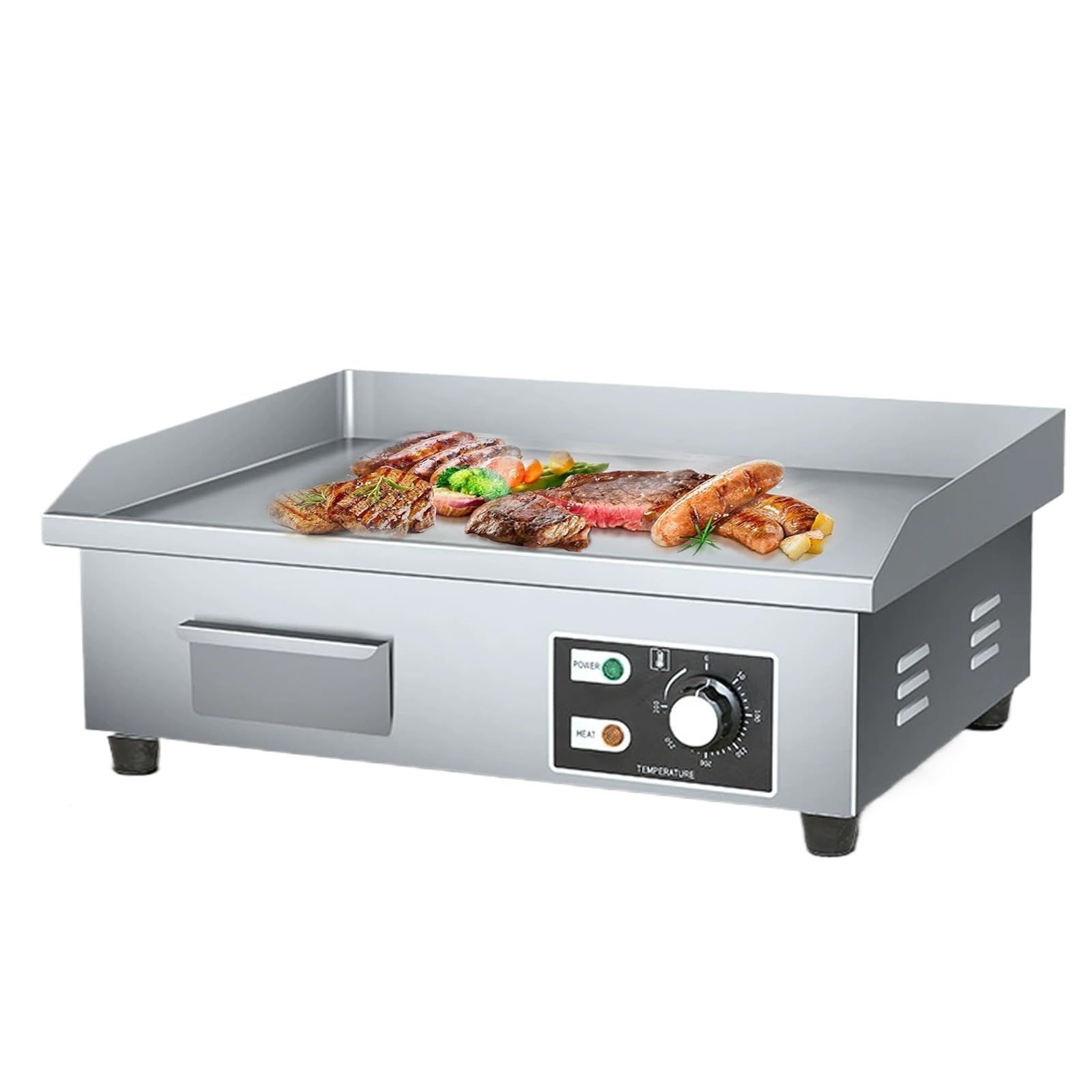 グリドル プレス鉄板 卓上鉄板焼 818型PSEグリドル鉄板焼き いか焼き パンケーキ 冷麺 焼飯 厚くする 手掴み機 屋台を設置110v