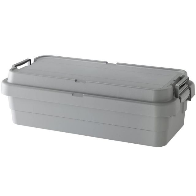 リス RISU 収納ボックス トランクカーゴ 40L グレー TC-70S LOW コンテナ ボックス スタッキングロータイプ屋外収納 キャンプ 防水 GHON156