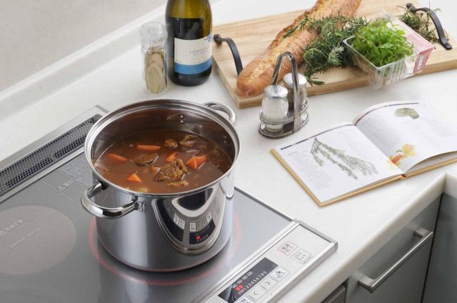 ヨシカワ トスカーナ パスタポット 20cm 5L IH ガス火両用 ガラス蓋付き 中子付き SJ3620