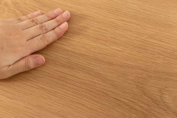 天然木化粧繊維板のリビングテーブル 日本製 W120×D55×H38cm No.89 オーク