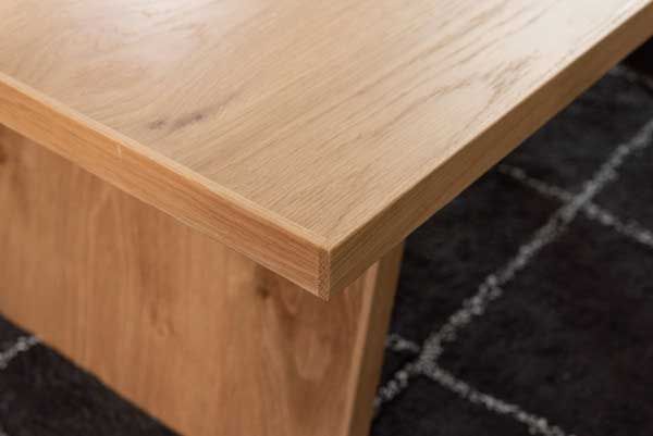 天然木化粧繊維板のリビングテーブル