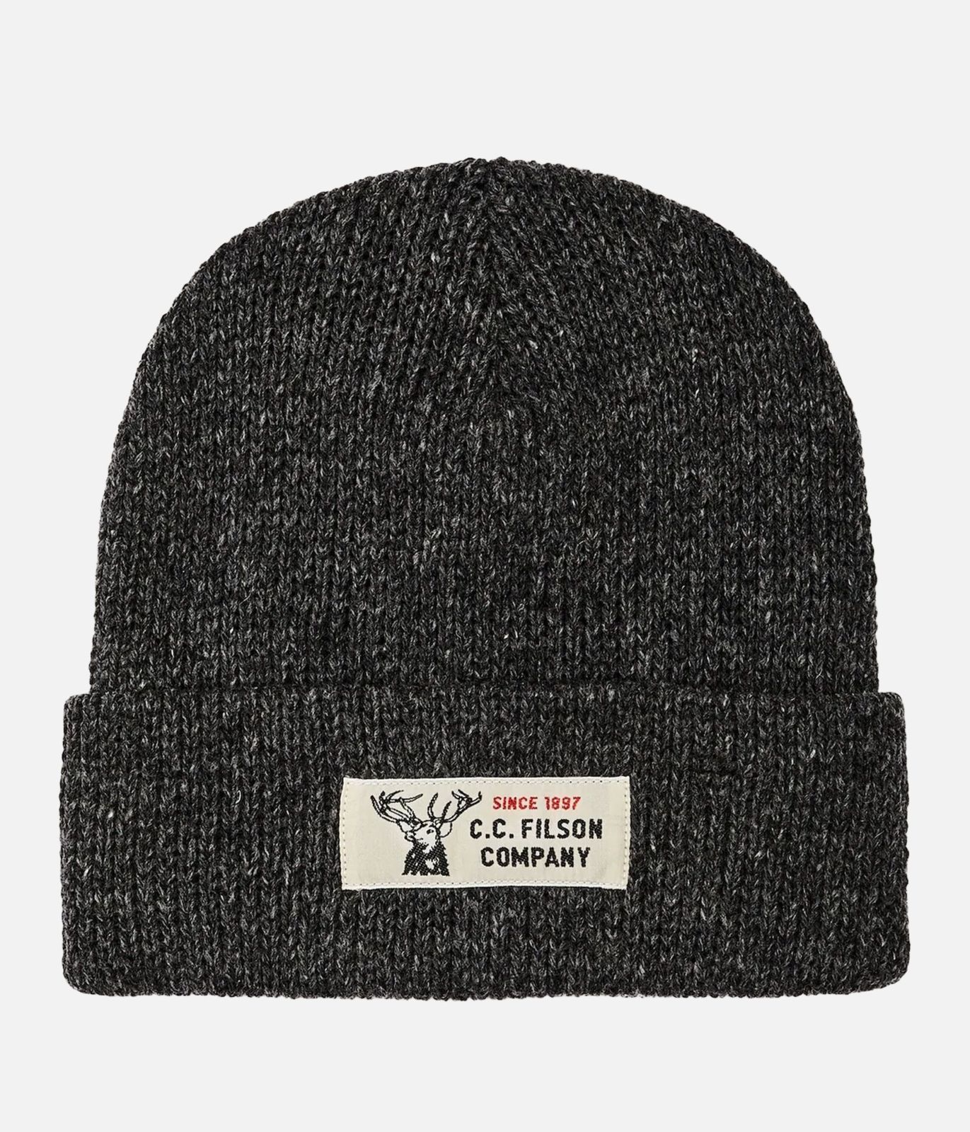 FILSON LINED RAGG WOOL BEANIE CHARCOAL BLACK