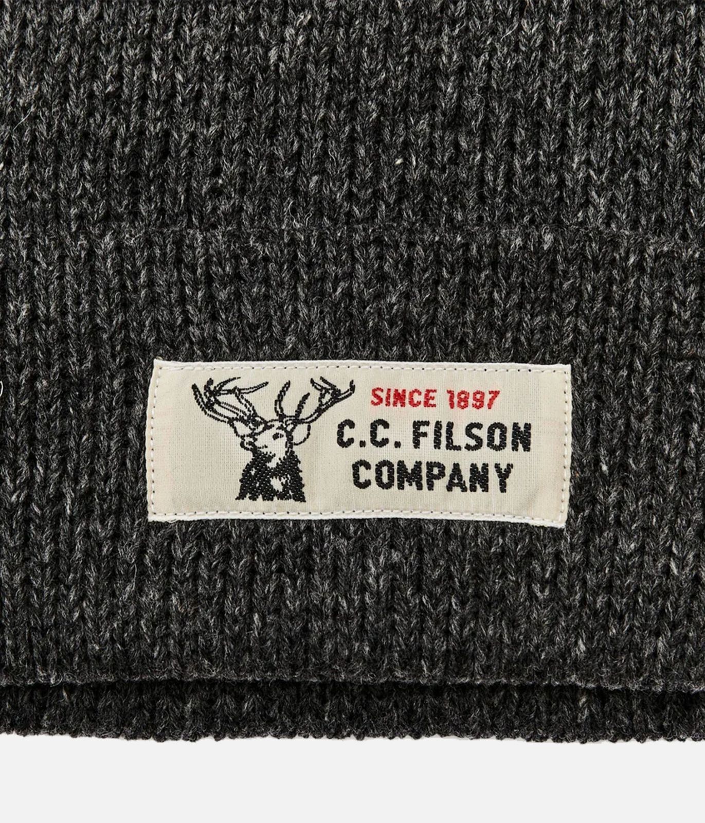 FILSON | LINED RAGG WOOL BEANIE CHARCOAL BLACK