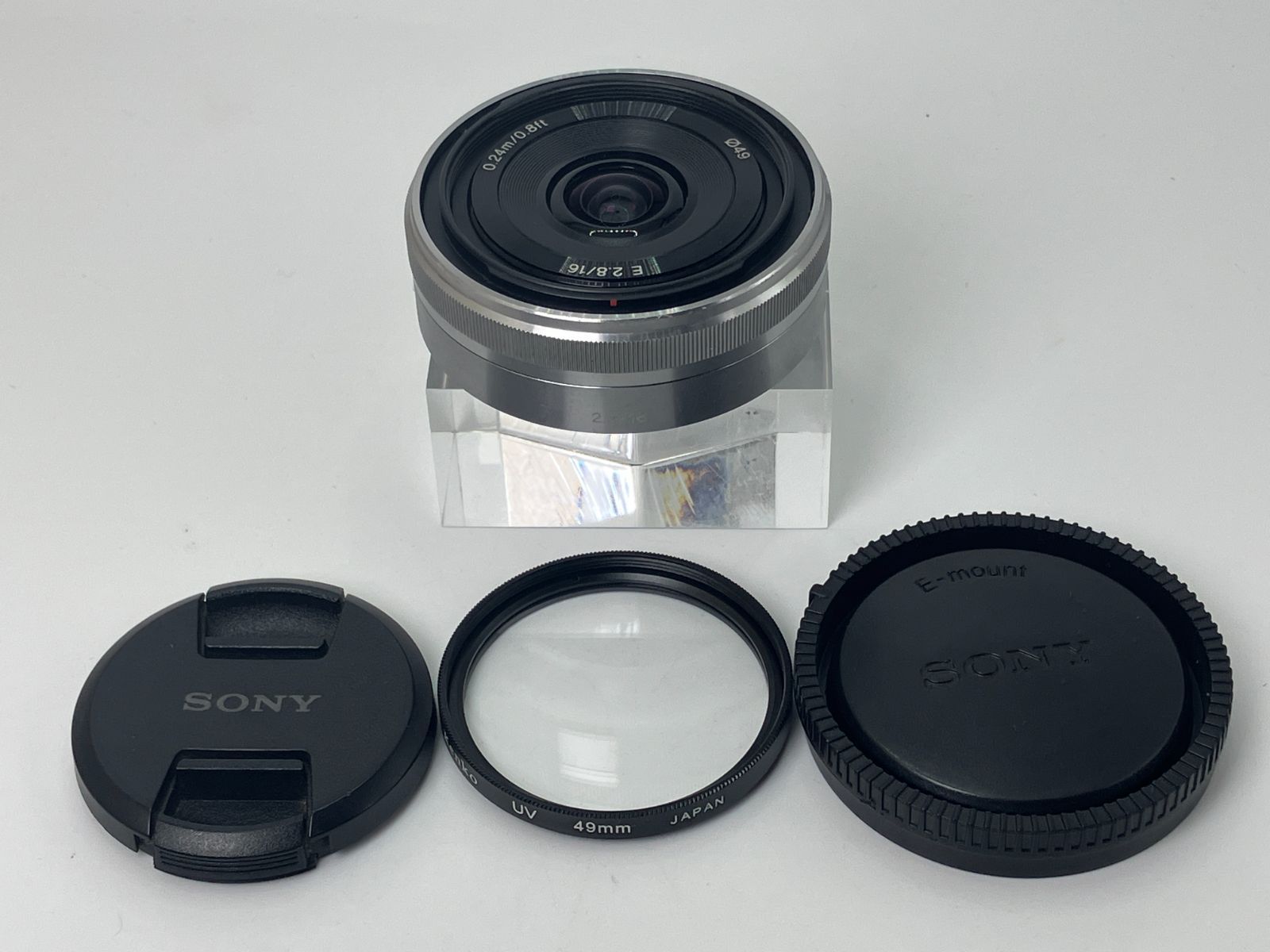 カメラ 【返品保証・動作確認済】SONY E 16mm F2.8 シルバー