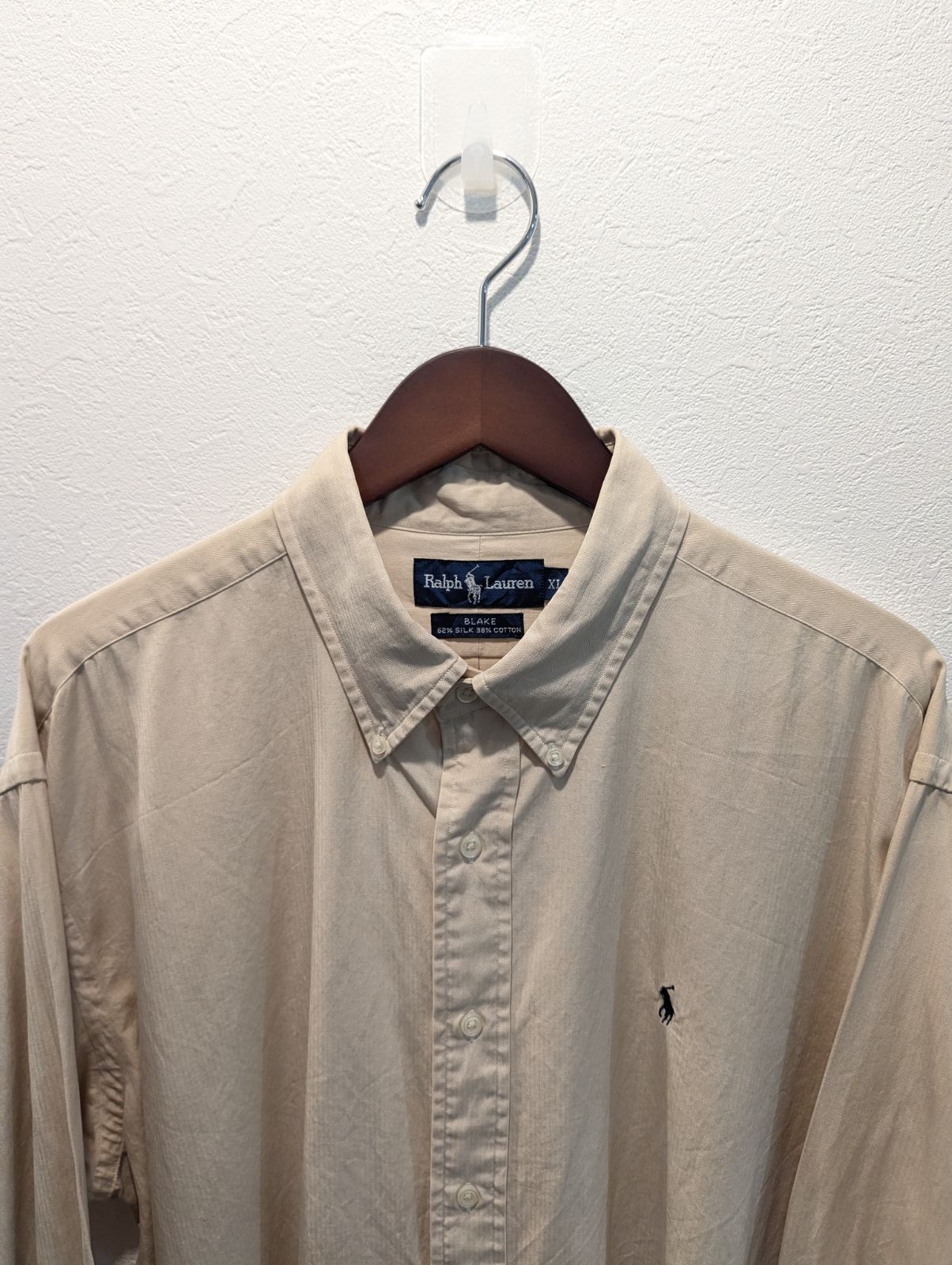 美品 90's Ralph Lauren ラルフローレン シャツ シルクコットン