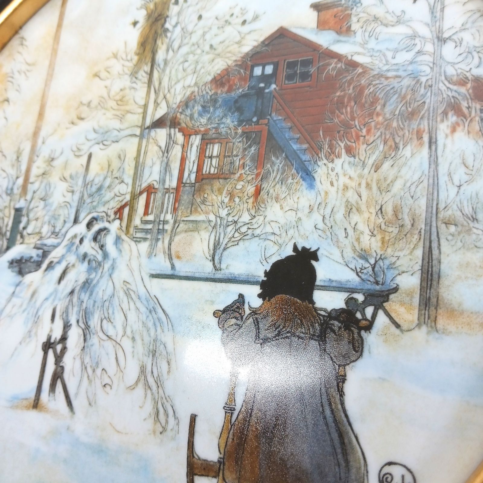 ロイヤルコペンハーゲン 陶板絵皿 飾り皿 Carl Larsson カール