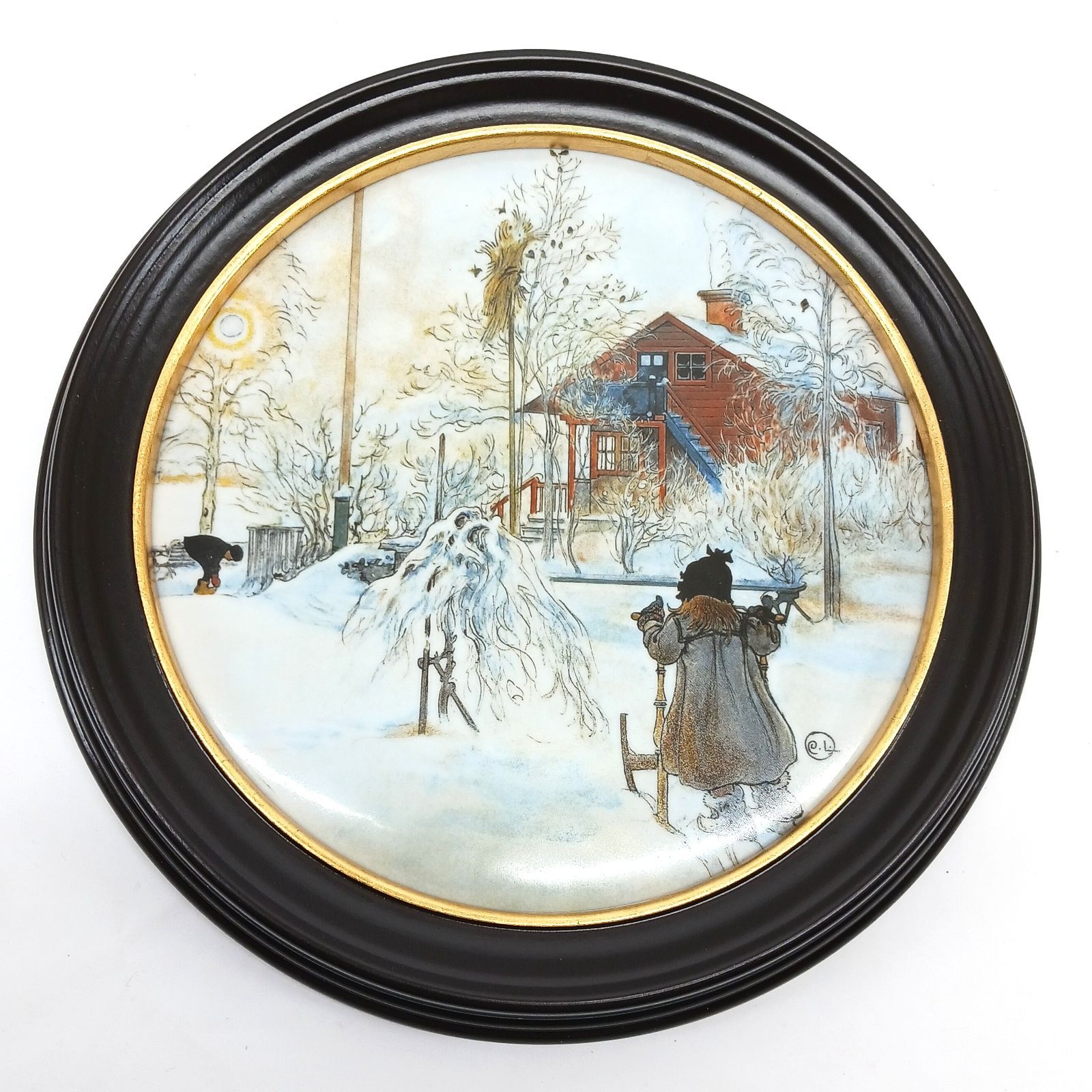 ロイヤルコペンハーゲン カール・ラーション 陶板絵皿 ロイヤルコペンハーゲン 陶板絵皿 飾り皿 Carl Larsson カール