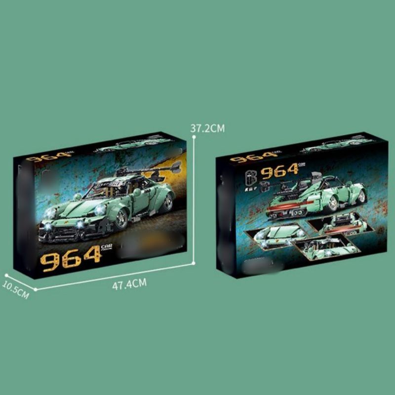 ブロック ポルシェ 964 ローダウンスタイル スポーツカー 2435 PCS おもちゃ 車おもちゃ 知育玩具 モデル 子供用 玩具 組み立て グリーン