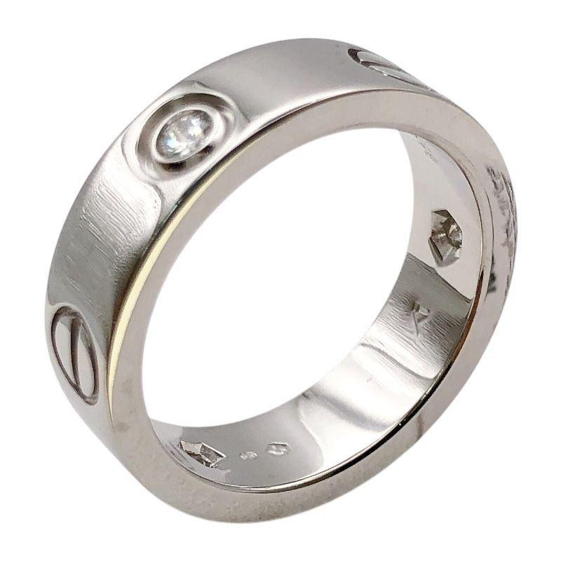 カルティエ Cartier ラブリングハーフダイヤ 3P ホワイトゴールド 750 ダイヤモンド ジュエリー