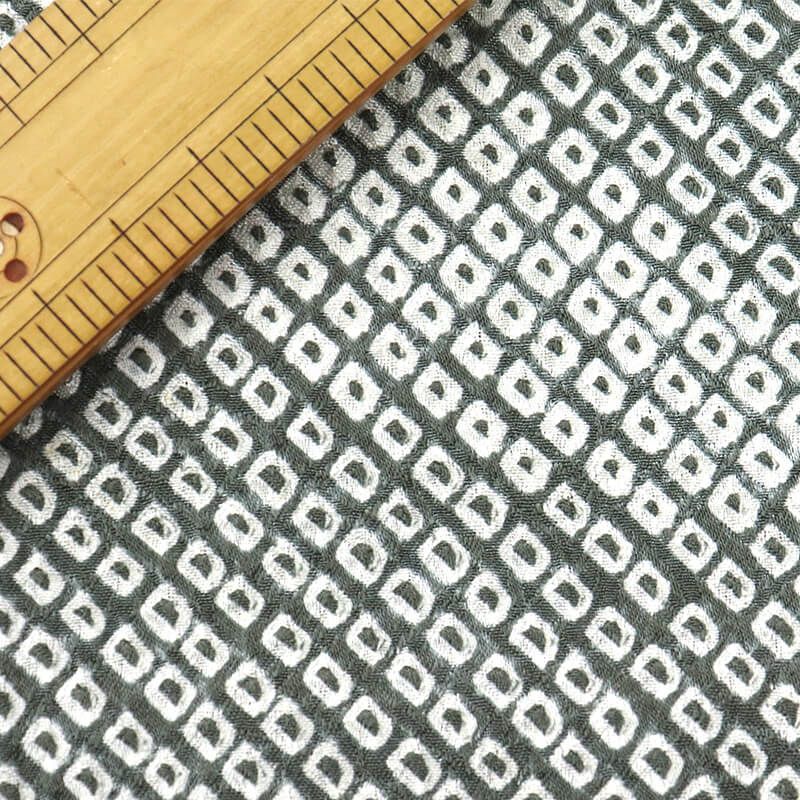 メンズ正絹 灰緑