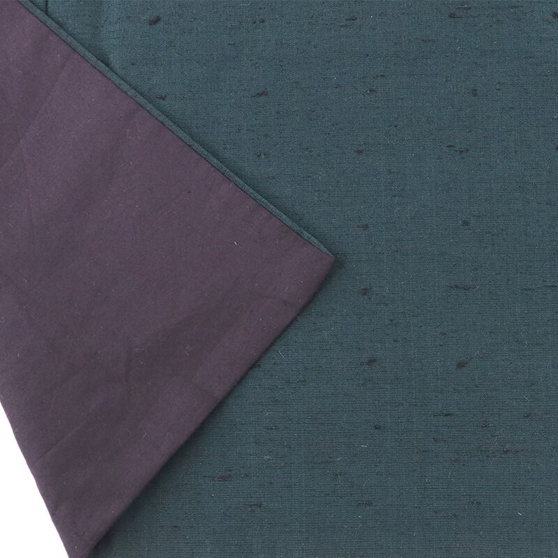 男アンサンブル 紬 着物 羽織 ２点セット 袷 メンズ正絹 深緑 無地 素朴 身丈145 cm 裄丈70 カジュアル 普段着 Lサイズ相当