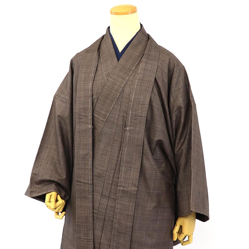 本場大島紬 証紙付き 男アンサンブル 着物 羽織 長襦袢 3点 セット 袷