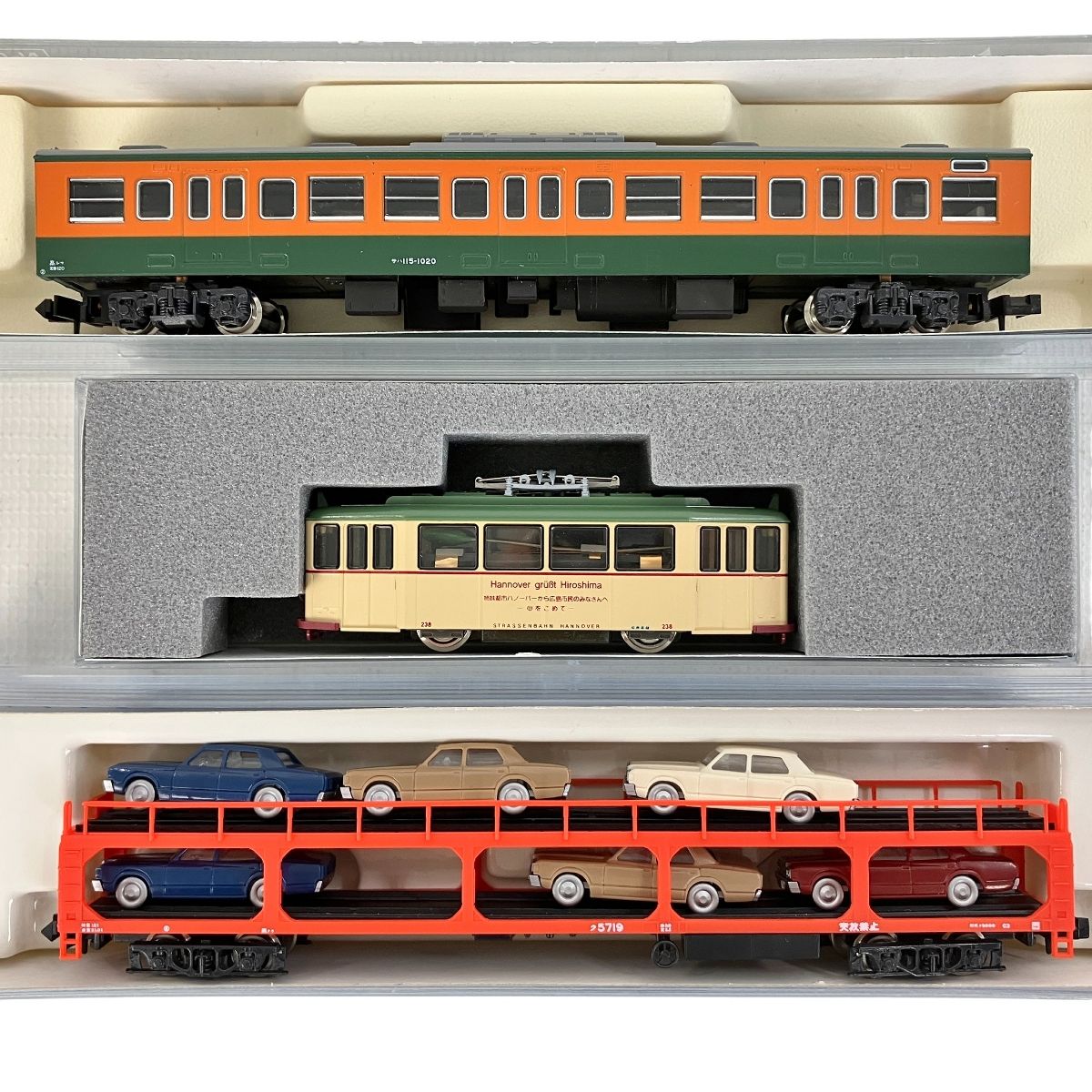 KATO 4104-4 サハ115 14-070 広島電鉄200形 8018-2 ク5000 3両セット Nゲージ 鉄道模型 Y10570908