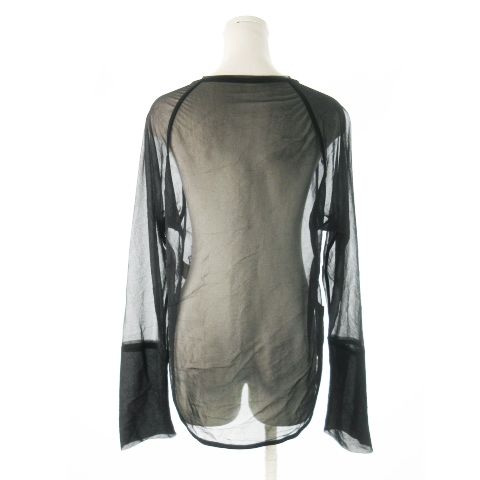 トゥデイフル TODAYFUL 23SS Sheer Crewneck Pullover シアーカットソー ラウンドネック 長袖 F 黒 ブラック CK23 GY30