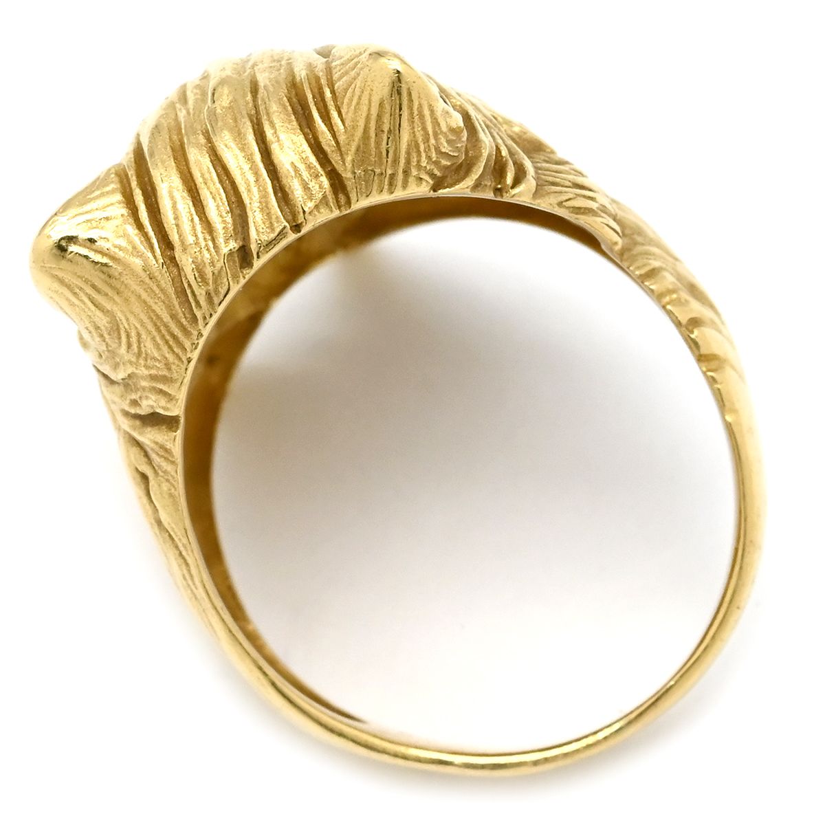 リング 指輪 ルビー ダイヤリング K18YG ダイヤモンド ルビー イエローゴールド×レッド キャット 猫モチーフ Au750 18K 18金 12号