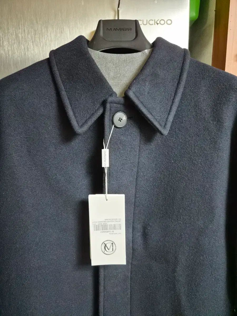 MAMAGARI 23fw 数ティー バルマカーン コート ネイビー 48