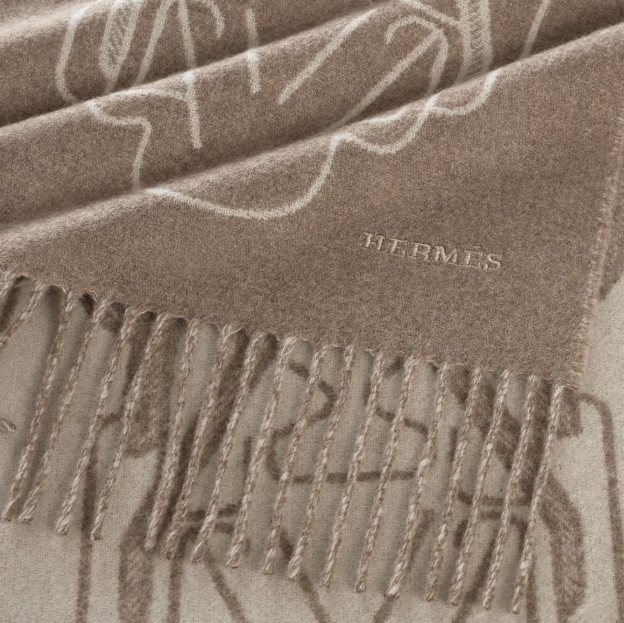 エルメス HERMES カシミヤ マフラー テット ア エケストル カシミア ♥品 01 メンズ 小物