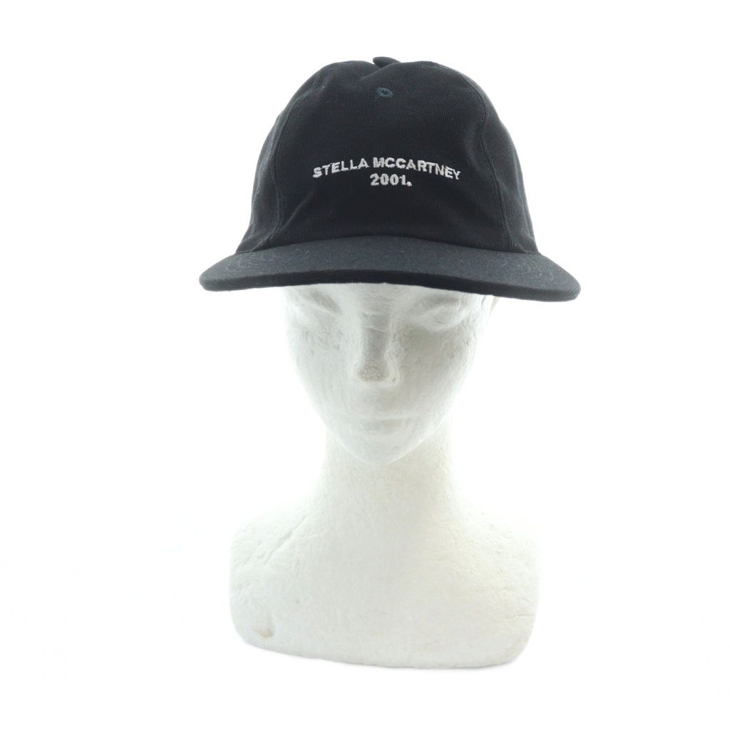ステラマッカートニー STELLA McCARTNEY 23SS ベースボールキャップ 帽子 キャンバス ロゴ 59 黒 ブラック 570194 WP0023 GY19 |MQ