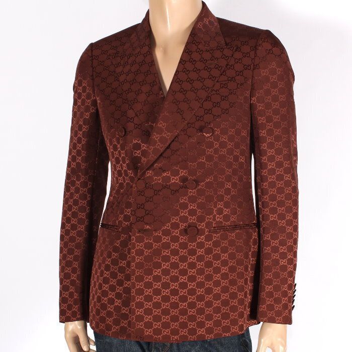 グッチ GUCCI GG コットンキャンバス ダブルブレスト ジャケット