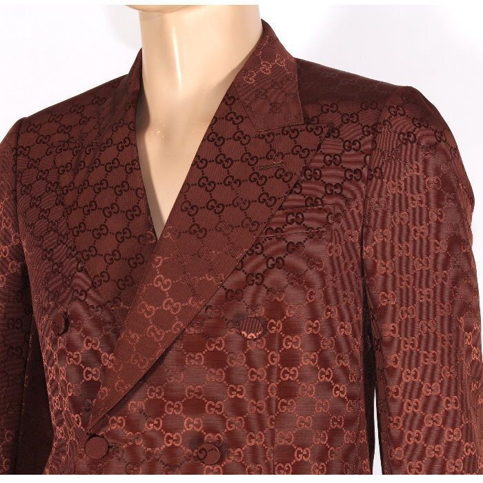 グッチ GUCCI GG コットンキャンバス ダブルブレスト ジャケット