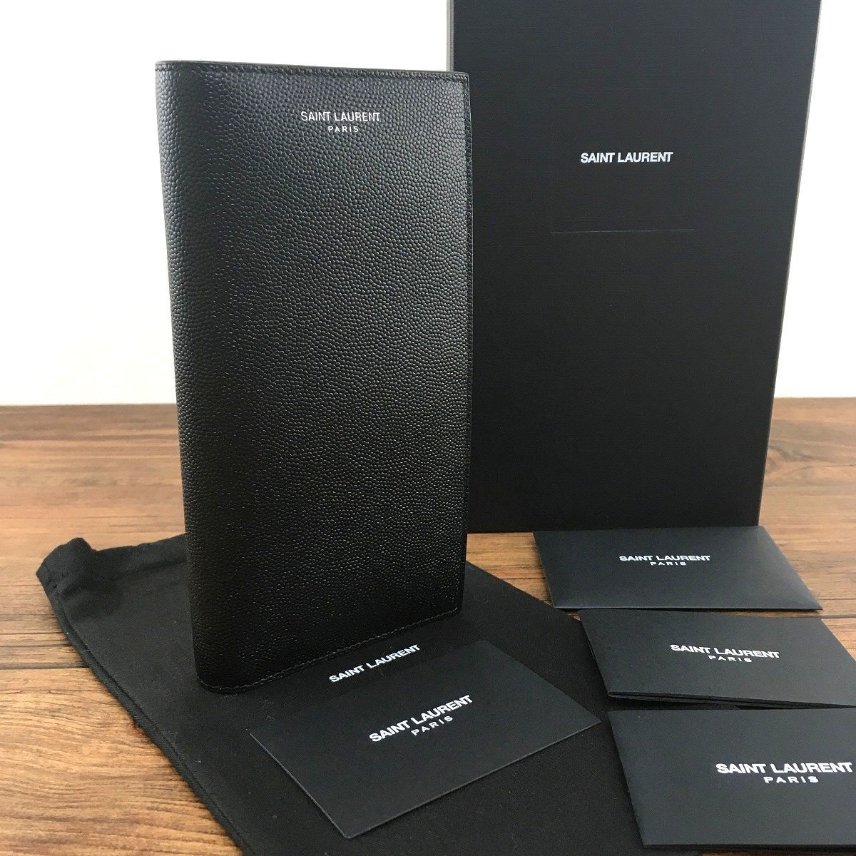 371 送料込み ♥品 Saint Laurent 長財布 396308 ブラック 縦型 き プレゼントにも