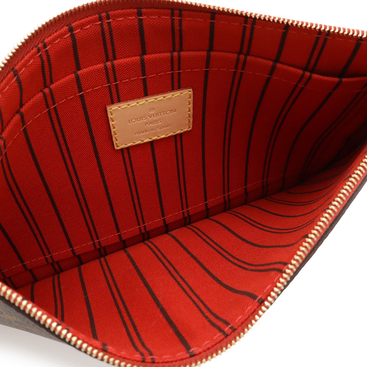 ヴィトン モノグラム ネヴァーフル用 ポーチ レッド系 LOUIS VUITTON ルイ ヴィトン モノグラム ネヴァーフルMM ネヴァーフル