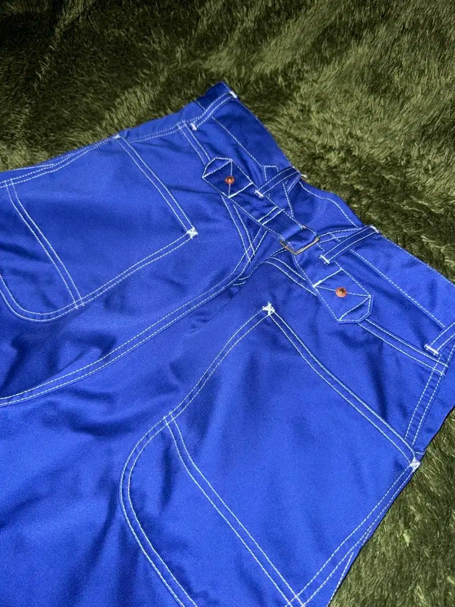 M ジュンヤワタナベマン COMME des GARCONS 19 FW シンチバック ディテール コットン パンツ ブルー